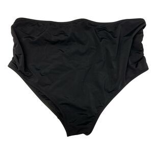 Isabel Maternity Rusched Sides Black Swim Bottoms Size XL